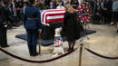 Sully The Service Dog Arrives To View Owner George H.W. Bush's Casket
