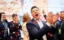 Comedian upsets Ukraine's president in landslide election victory