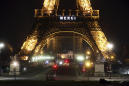 Eiffel Tower says "Merci" to health workers fighting virus